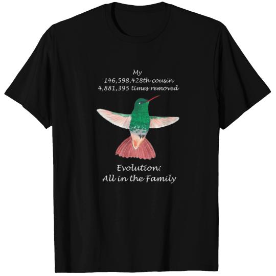 Evolution Cousin Hummingbird for Dark Garments T-shirt