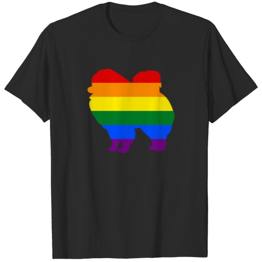 Discover Lesbian Mom Pomeranian Rainbow LGBT Flag T-shirt