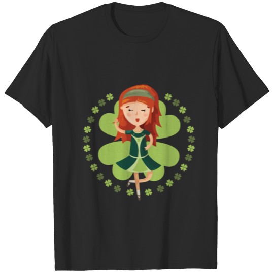 Discover Celtic Saint Patrick's Girl Dancing for Holiday T-shirt