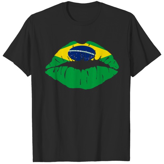 Discover Brazil Flag Kiss World Champions soccer gift idea T-shirt