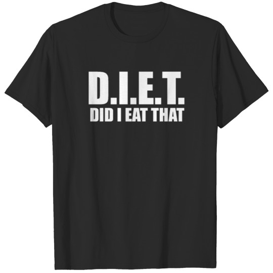 Discover DIET funny gym T shirt training T-shirt