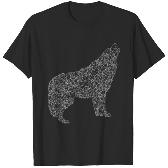 Discover Wolf White Design T-shirt