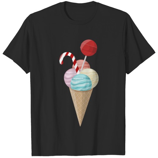 Discover ice cream with lollipops T-shirt