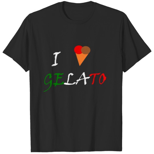 Discover I LOVE GELATO with ice cream T-shirt