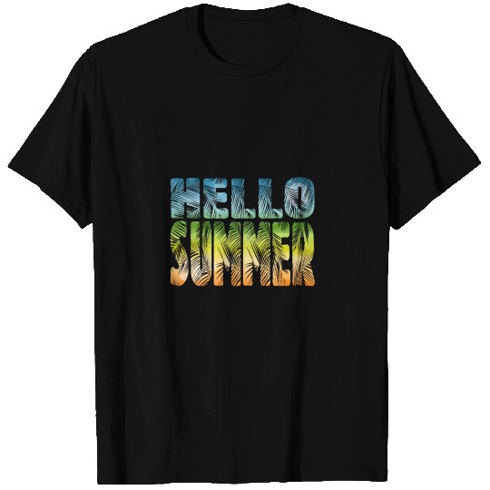 Hello Summer time happy colorfull. T-shirt