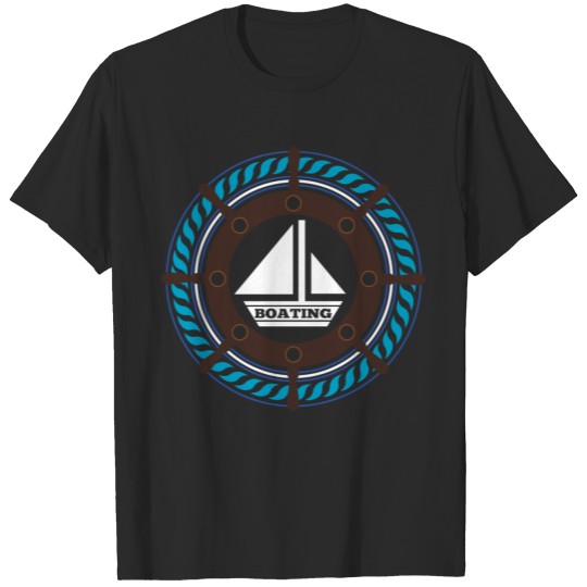 Discover boating naval wheel boat gift idea T-shirt