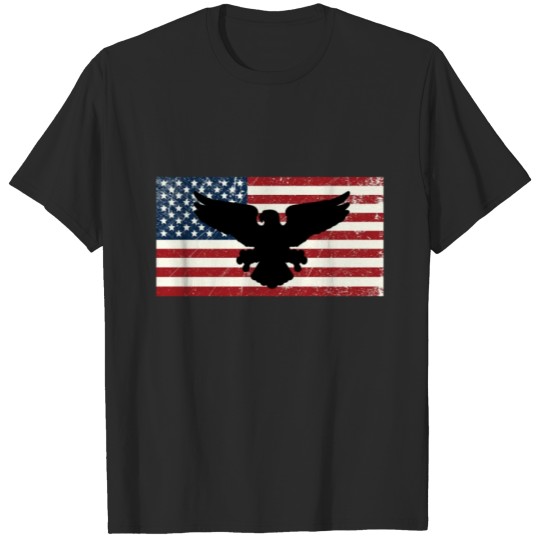 Discover 4th July T Shirt With American Flag Eagle T Shirt T-shirt