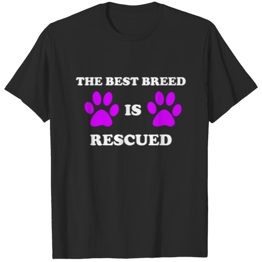 Discover best Breed is Rescued dog dog-shelter animal house T-shirt