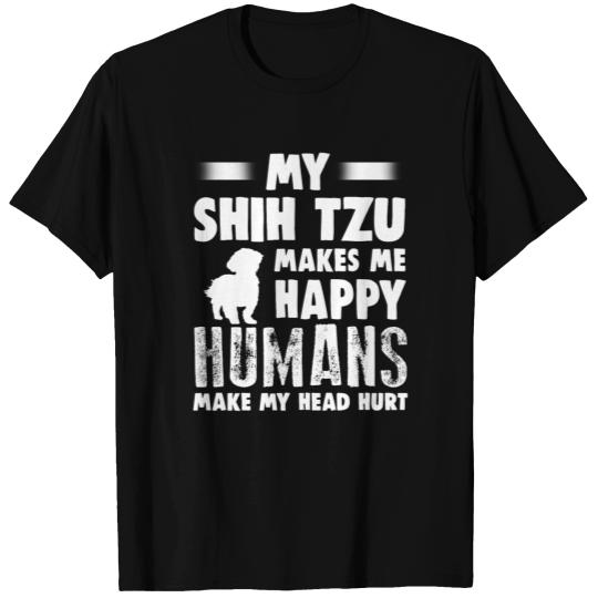Shih Tzu Humans Make My Head Hurt T-shirt