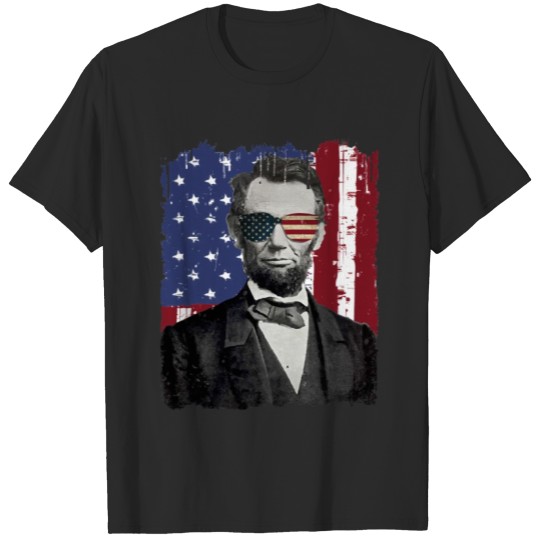 Discover Abe Lincoln America USA Flag Style Patriotic Design T-shirt