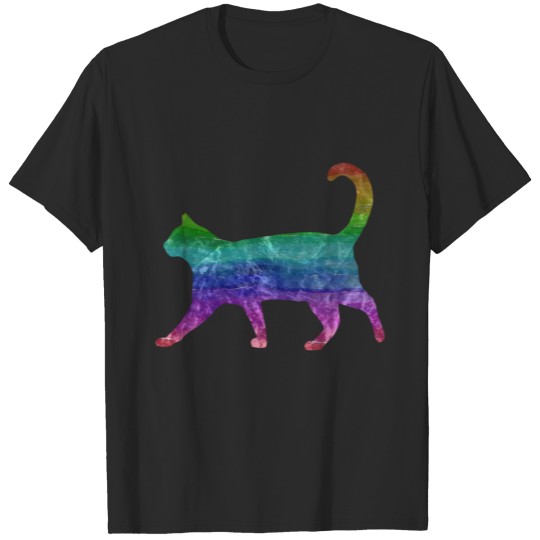Discover Cat rainbow colors Colorful vintage Gift idea T-shirt
