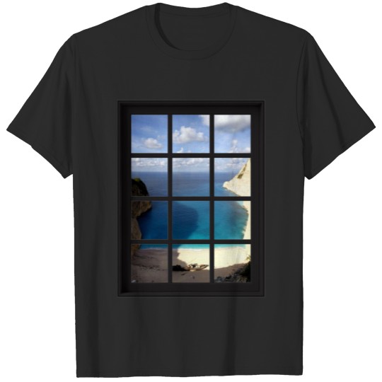 Discover Ocean Breeze Mind At Ease Ocean Beach Window Print 37 T-shirt