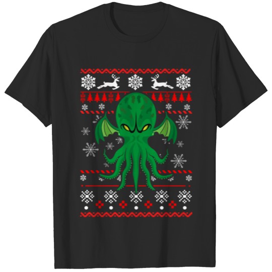 Discover Cthulhu Ugly Christmas Sweater T-shirt