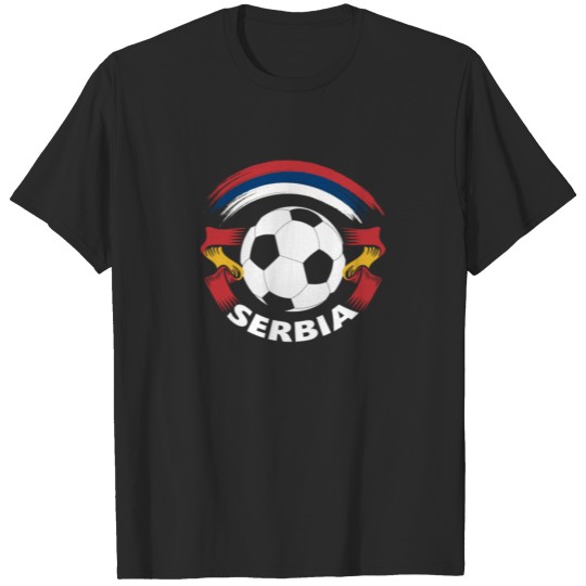 Discover Serbia Football Soccer Fan Flag T-shirt
