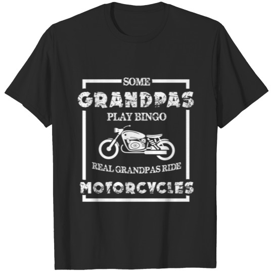 Discover Grandpa Grandfather Motorcycle Biker Road Gift T-shirt
