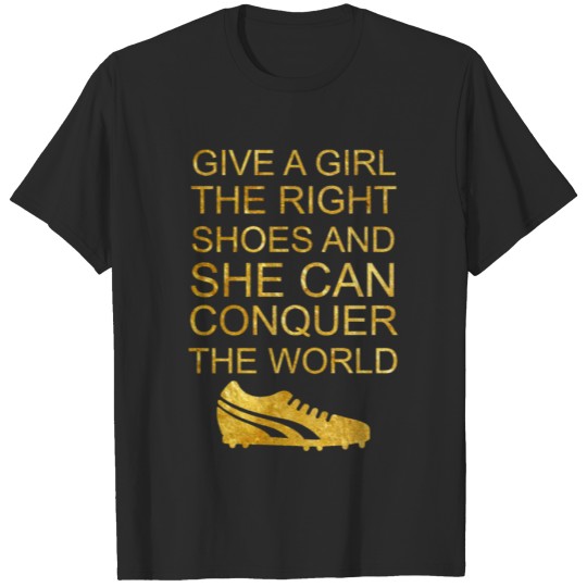 Discover Soccer Girl Woman cleats shoes T-shirt