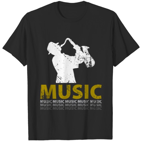 Discover Saxophone Player with Music as Gift T-shirt