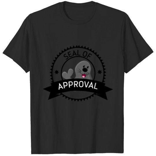 Discover Seal Of Approval funny cute animal stamp badge T-shirt