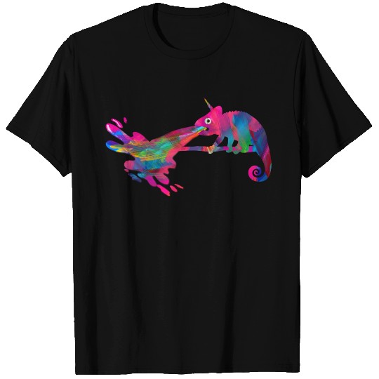 chameleon,funny,colorful,illustration T-shirt