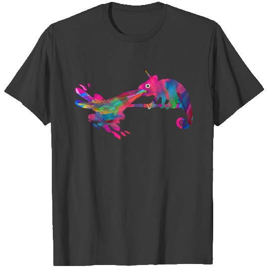 chameleon,funny,colorful,illustration T-shirt