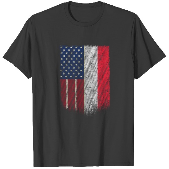 Polish American Flag TShirt USA Polska Pride Dyngus Day T-shirt