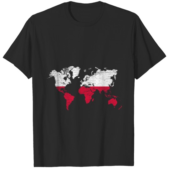Discover World map Poland T-shirt