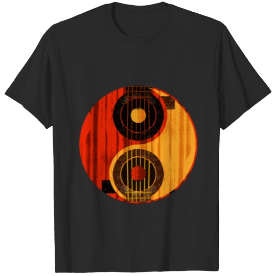 Discover Acoustic Guitar Yin Yang Music Player Guitarist T-shirt