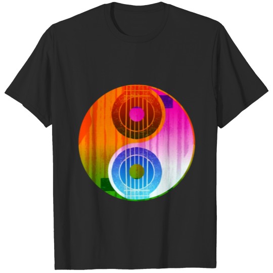 Discover Colorful Guitar Yin Yang Music Player Musician T-shirt