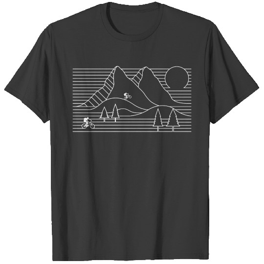 Discover mountain biking mountain bike cycling nature T-shirt
