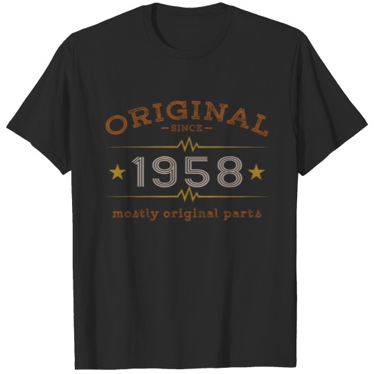 Discover born in 1958 legend of original birthday gift T-shirt
