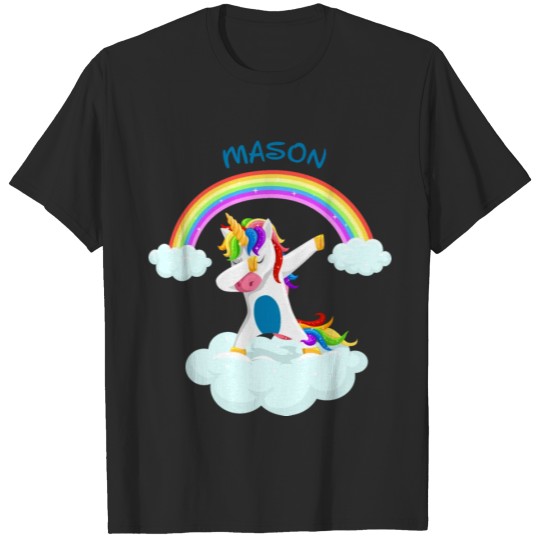 Discover Mason dabbing unicorn gift idea disco T-shirt