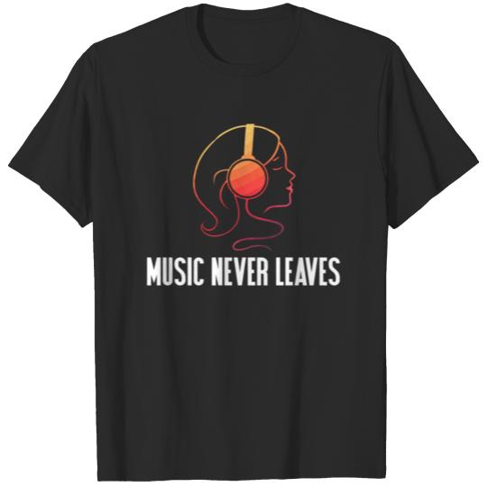 Discover music silhouette headset color gift idea T-shirt