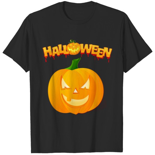 Discover Happy Halloween - smiling pumpkin T-shirt