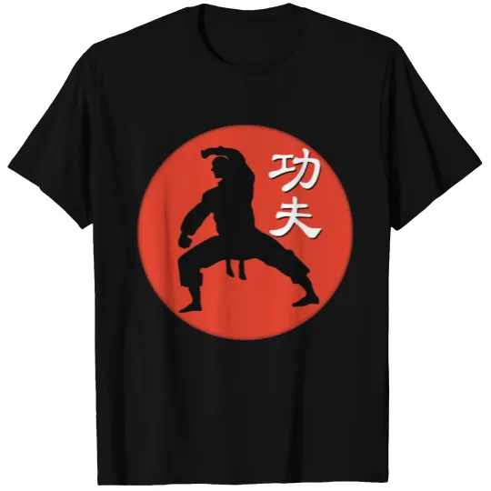 red kungfu fighter T-shirt
