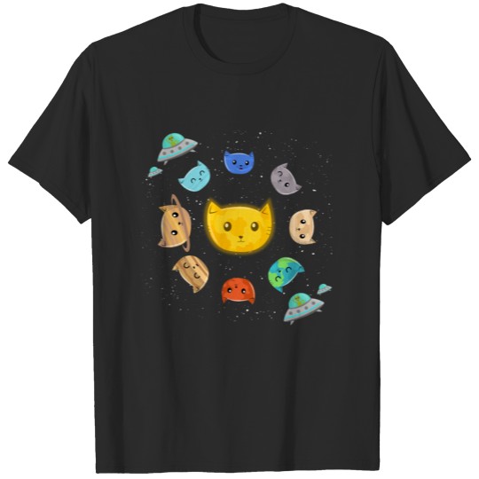 The Solar System - Spaceship Satellite Kittens T-shirt