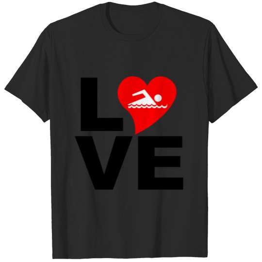 Discover Gift Love swimming T-shirt