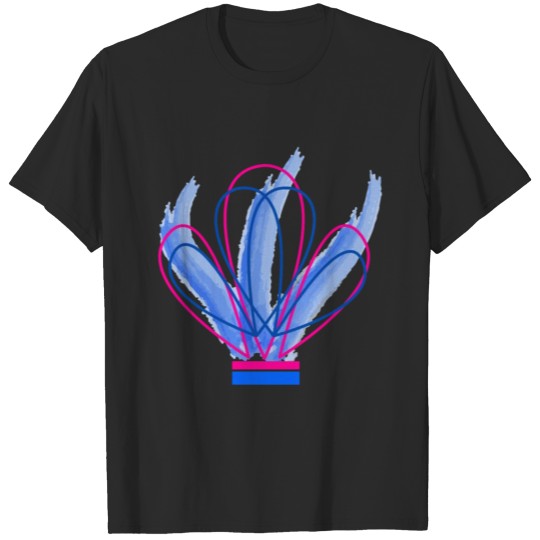 Discover flower blue stroke T-shirt