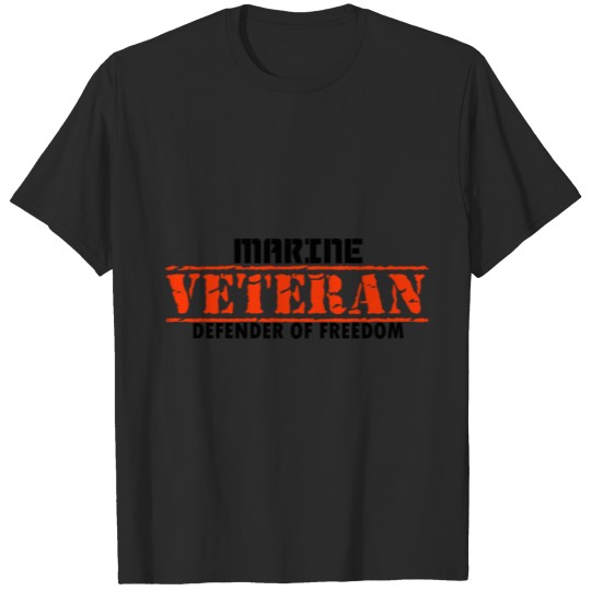 Discover Marine Veteran: Defender of Freedom T-shirt
