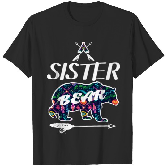 Discover Sister Bear Floral Pattern Family Vacation T-shirt