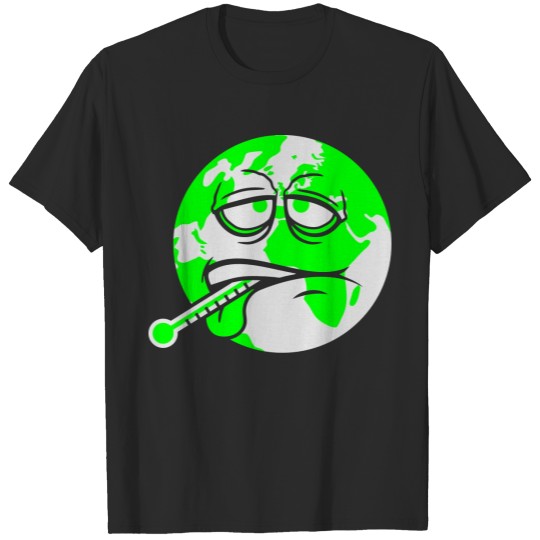 Discover earth sick virus bacteria thermometer humanity glo T-shirt