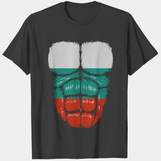 Bulgaria Flag Hulk muscles T-shirt