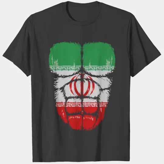 Iran flag hulk muscles T-shirt