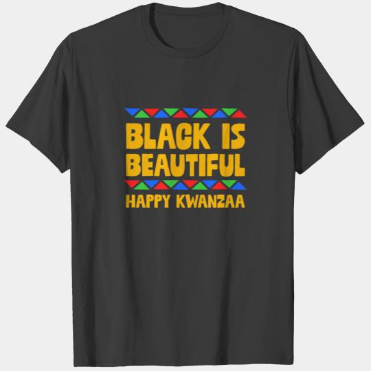 Black Is Beautiful Happy Kwanzaa Celebration T-shirt