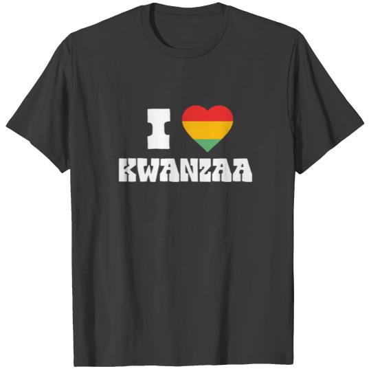 I Love Kwanzaa African American Black Heritage T-shirt