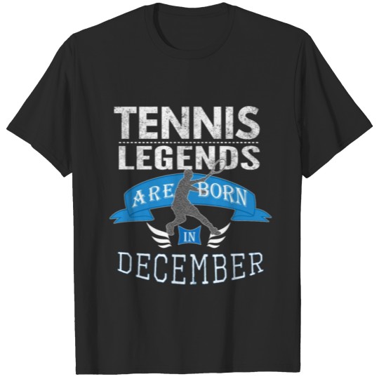 Discover Tennis legends are born in December for boys T-shirt