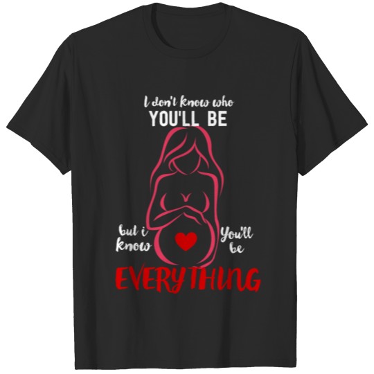 Discover Pregnant Baby Pregnancy Mummy Birth Gift Idea T-shirt