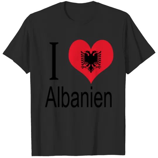 Discover I Love Albanien Heart Country europe gift flag T-shirt