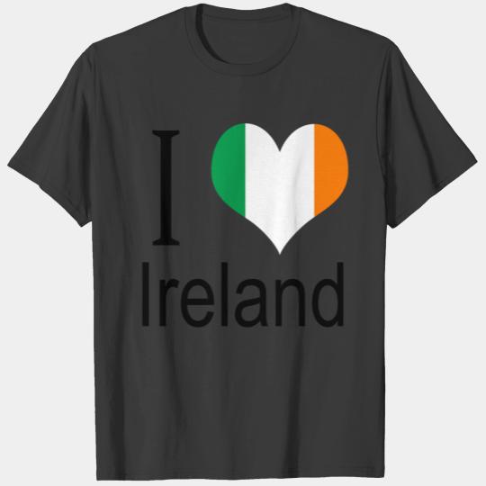 I Love Ireland Heart Country europe gift flag T-shirt