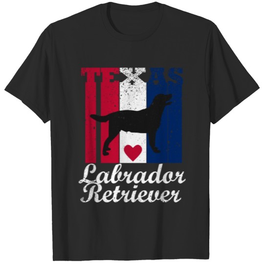 Discover Texas Loves Dogs Distressed Labrador Retriever T-shirt