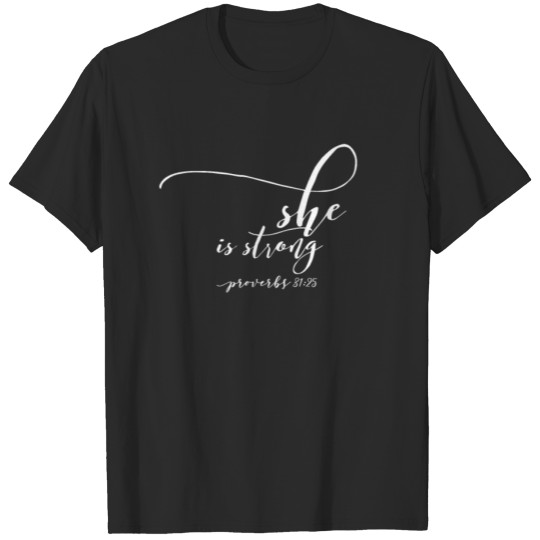 Discover She is Strong | Christian | Bible Verse T-shirt